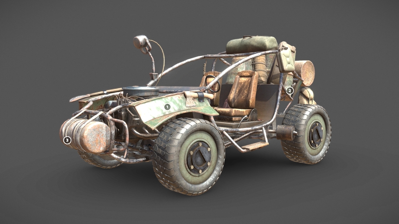 Post-apocalyptic Vehicle 3d model