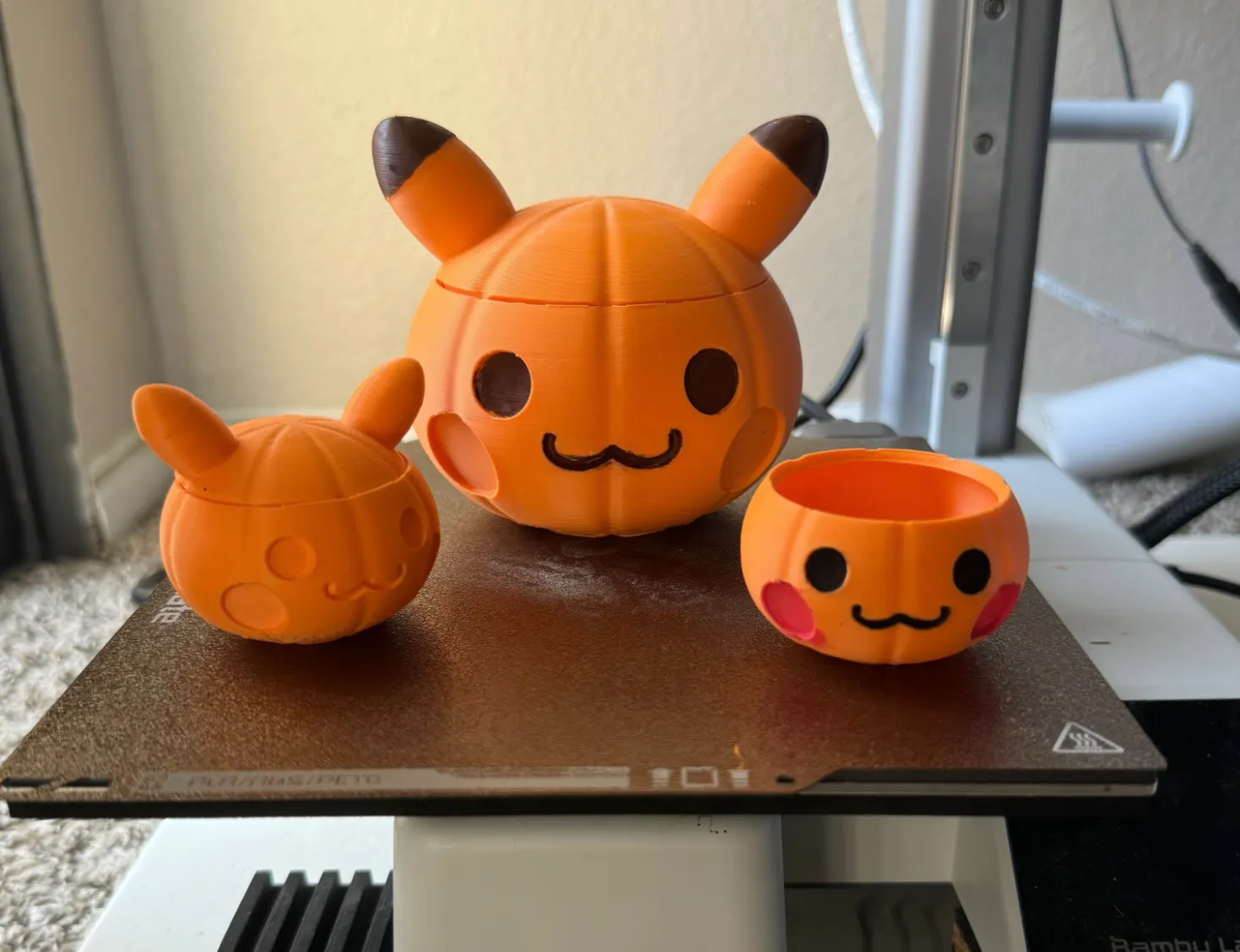 Pumpkin Pikachu Halloween Candy Bowl Candy Jar 3d model