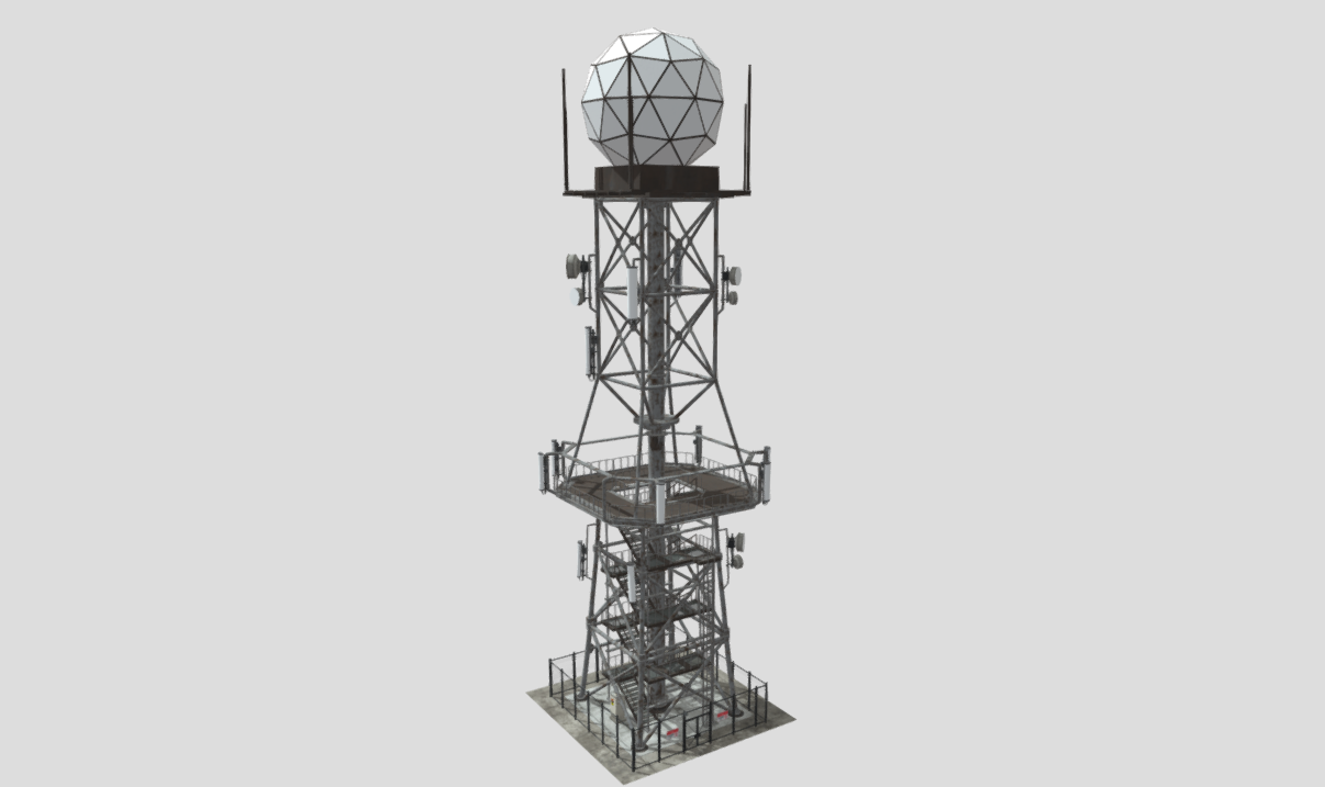 Repeater Radio Tower 3d model