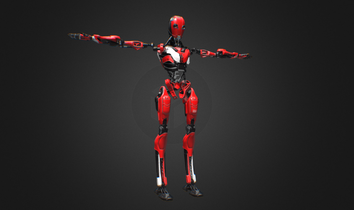 Sci-Fi Humanoid Robot 3d model
