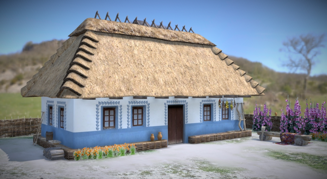 Ukrainian traditional house 3d model