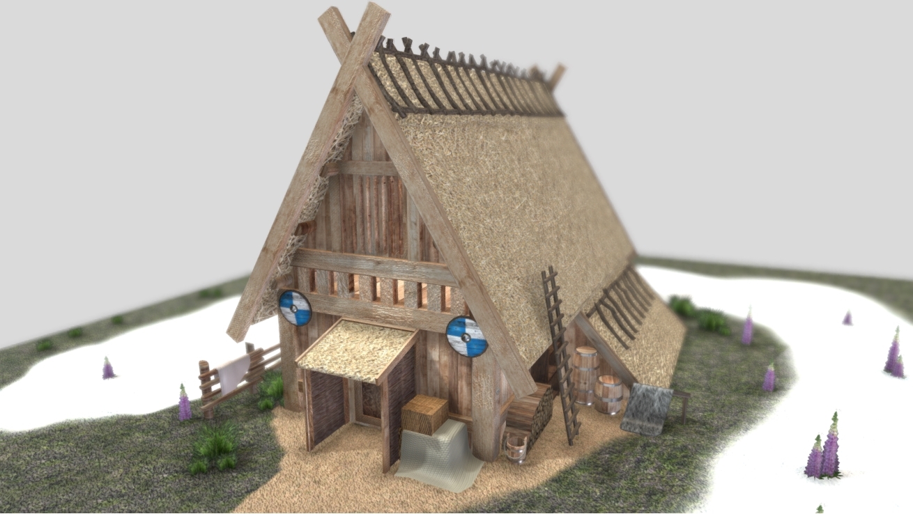 Viking Hut 3d model