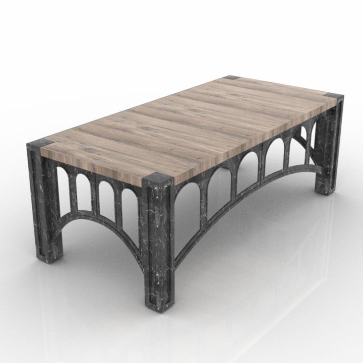42 Desk Table 3d model