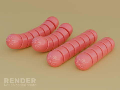 Articulated Sausages 3d model