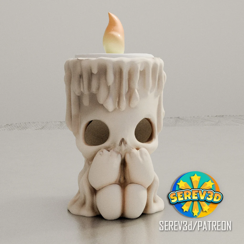 Cute Creepy Candle Holder 3d model