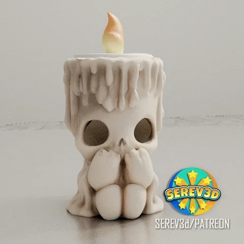 Cute Creepy Candle Holder2 3d model