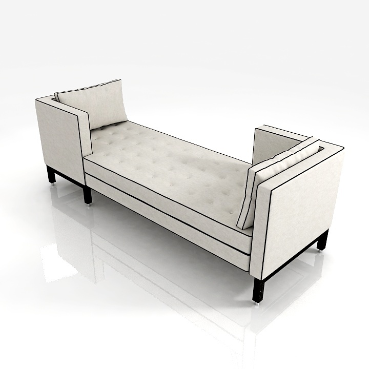 Dunbar Tete a Tete sofa by Edward Wormley 3d model
