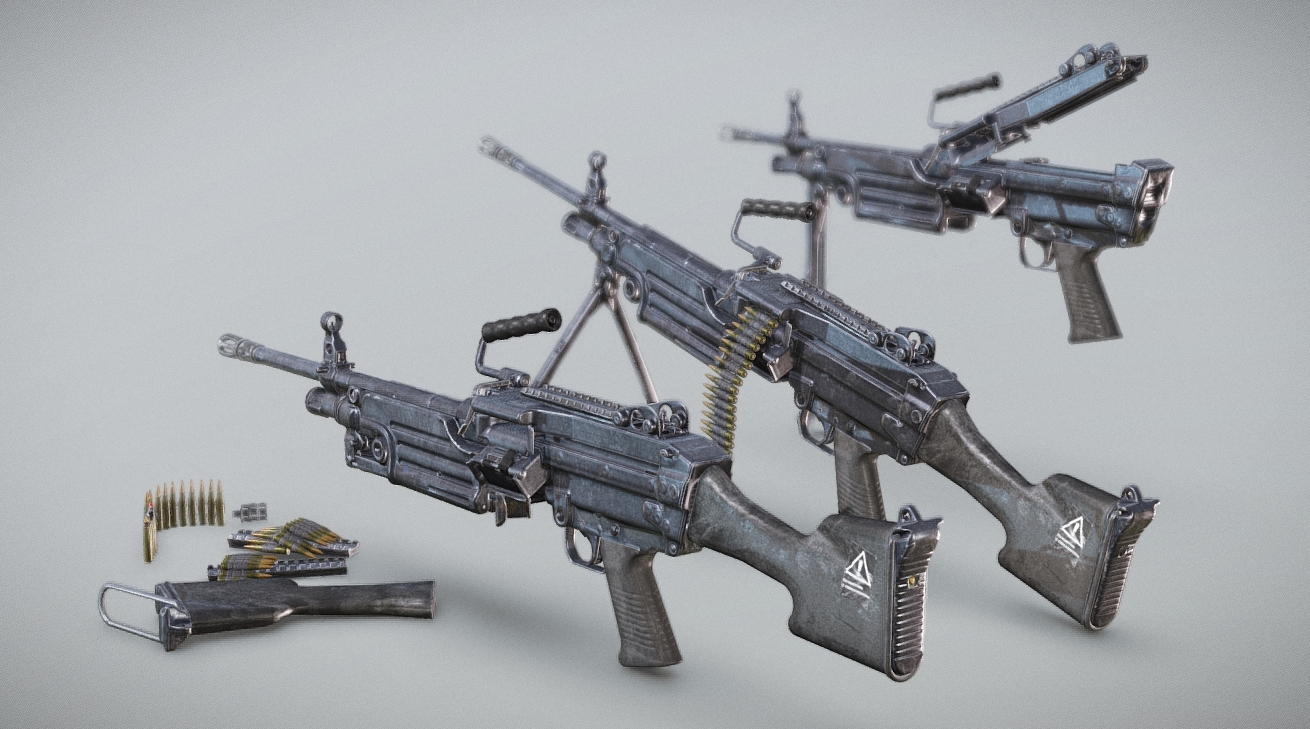 FN Minimi kit 3d model