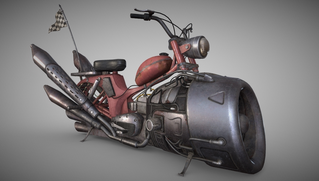 Flying Motorcycle 3d model