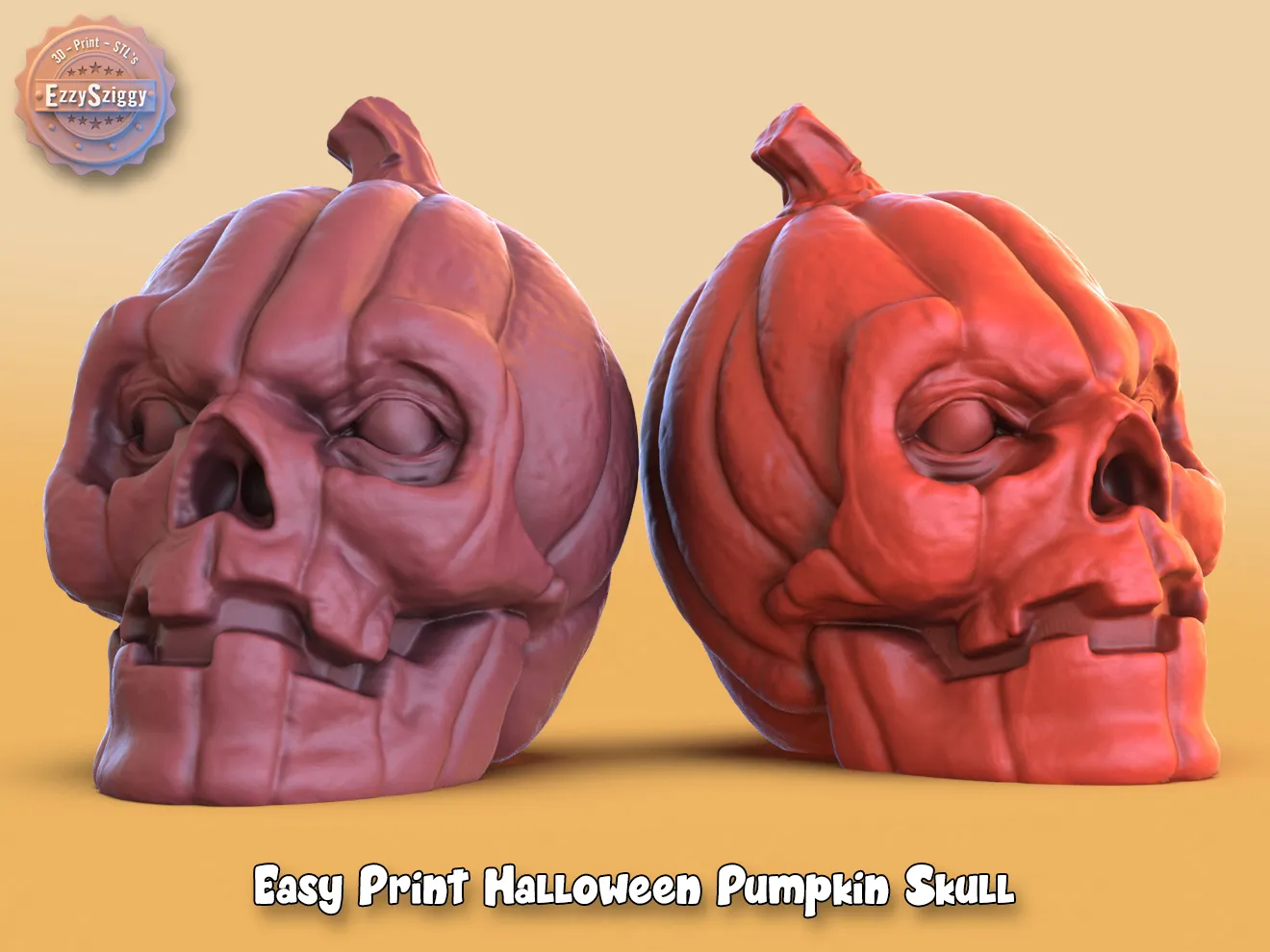 Halloween Pumpkin Skull 3d model