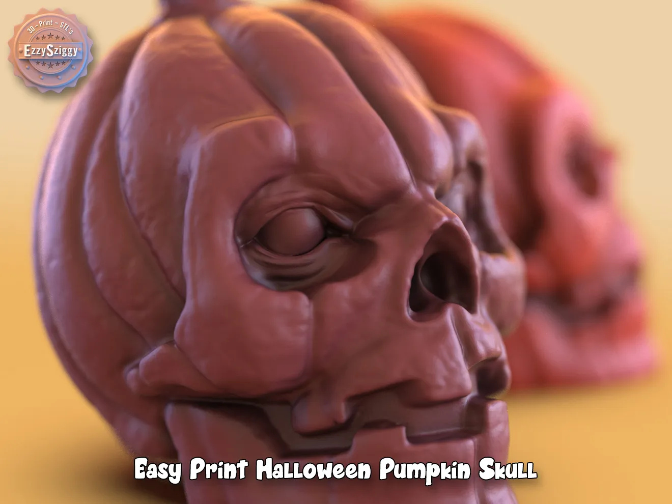 Halloween Pumpkin Skull2 3d model