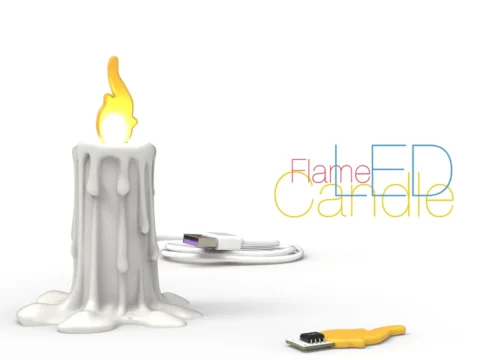 LED Candle Flame 3d model