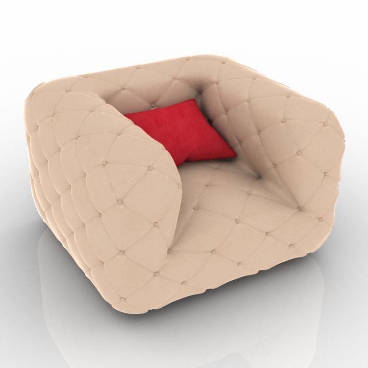 LOFT LINEN Armchair 3d model