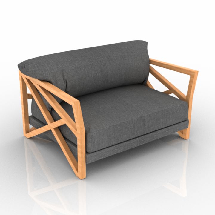 LOUNGE ARMCHAIR 3d model