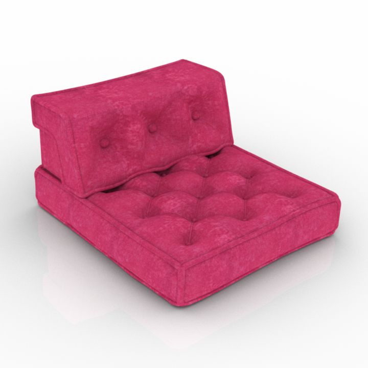Modern Oriental Single Sofa 3d model