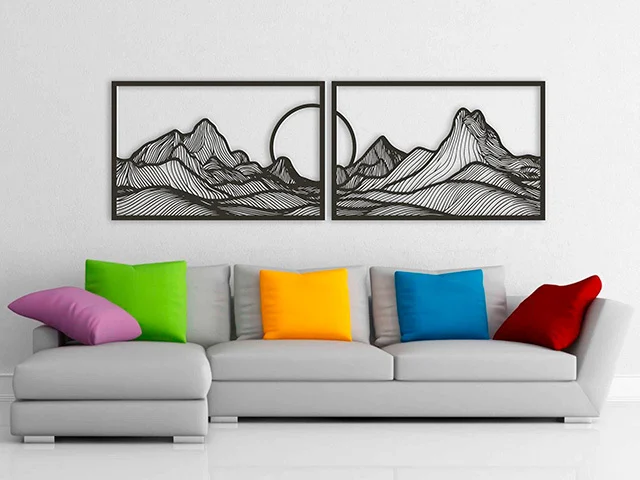 Mountains with Moon 3d model
