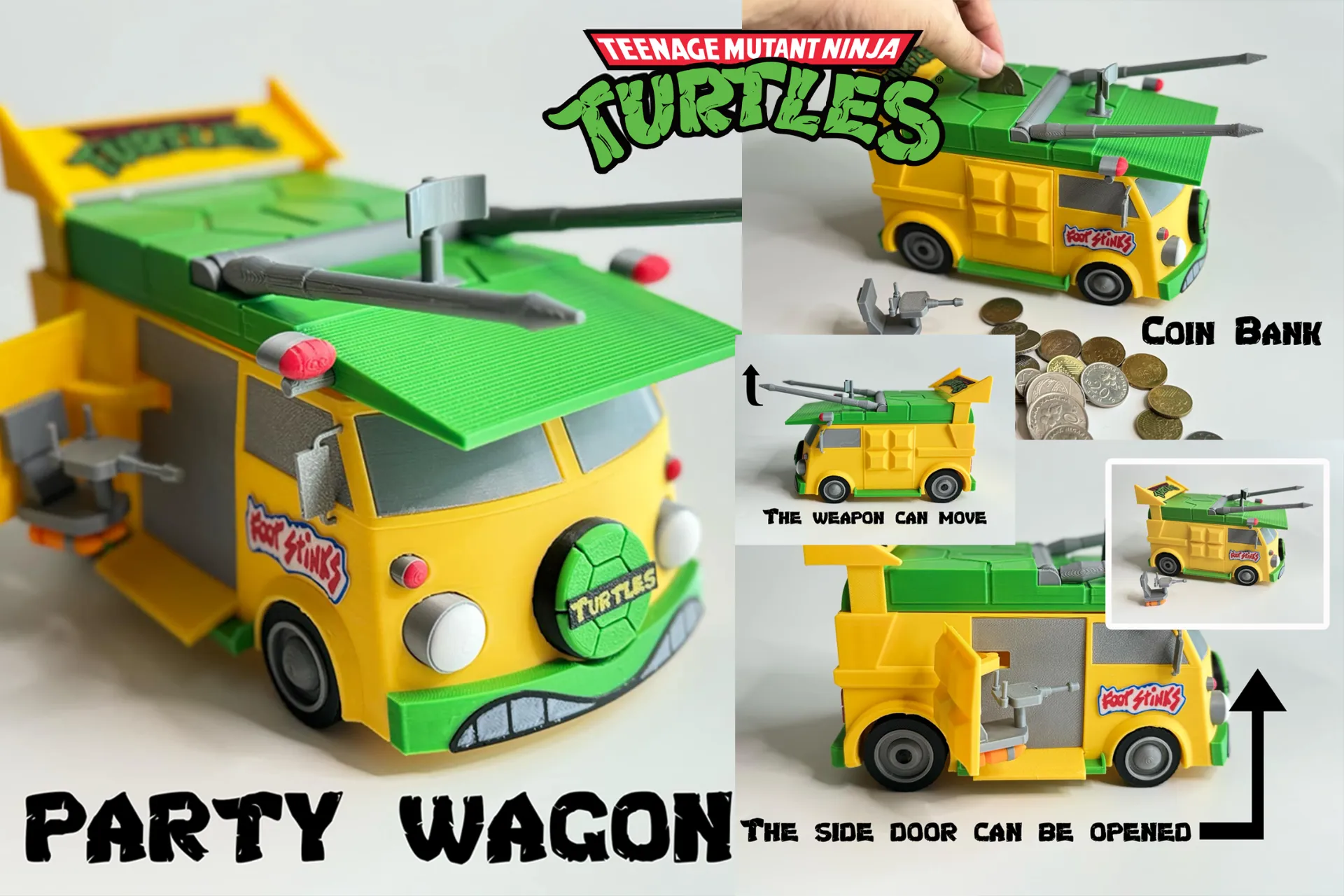 Ninja Turtles Party Wargon (Turtle van) Coin Bank 3d model