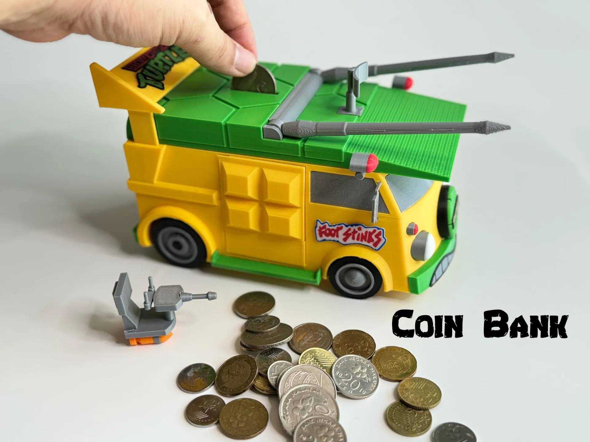 Ninja Turtles Party Wargon (Turtle van) Coin Bank 3d model