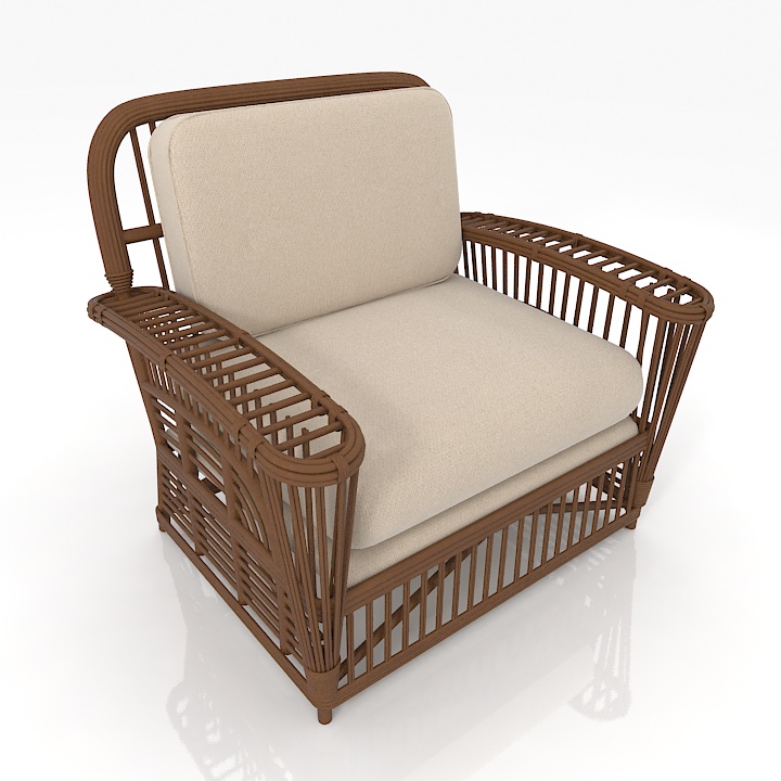Ralph Lauren Home Rotang Armchair 3d model