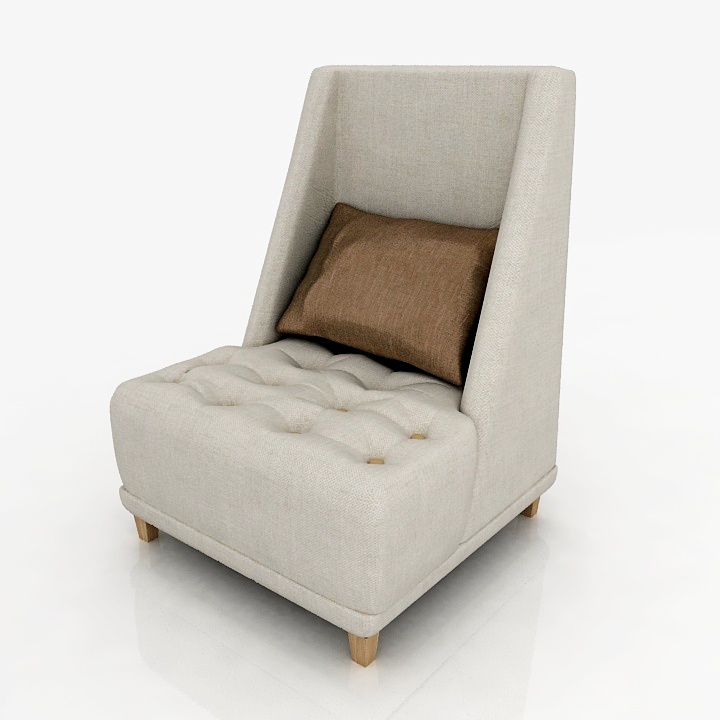 Soft Armchair Pillow 3d model