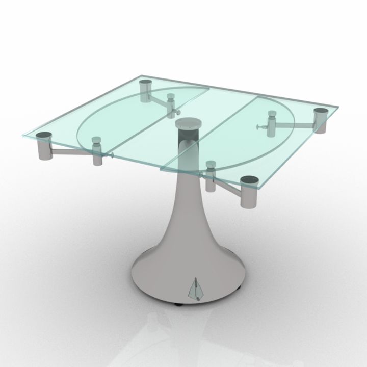 Table T017 Glass-Metal 3d model