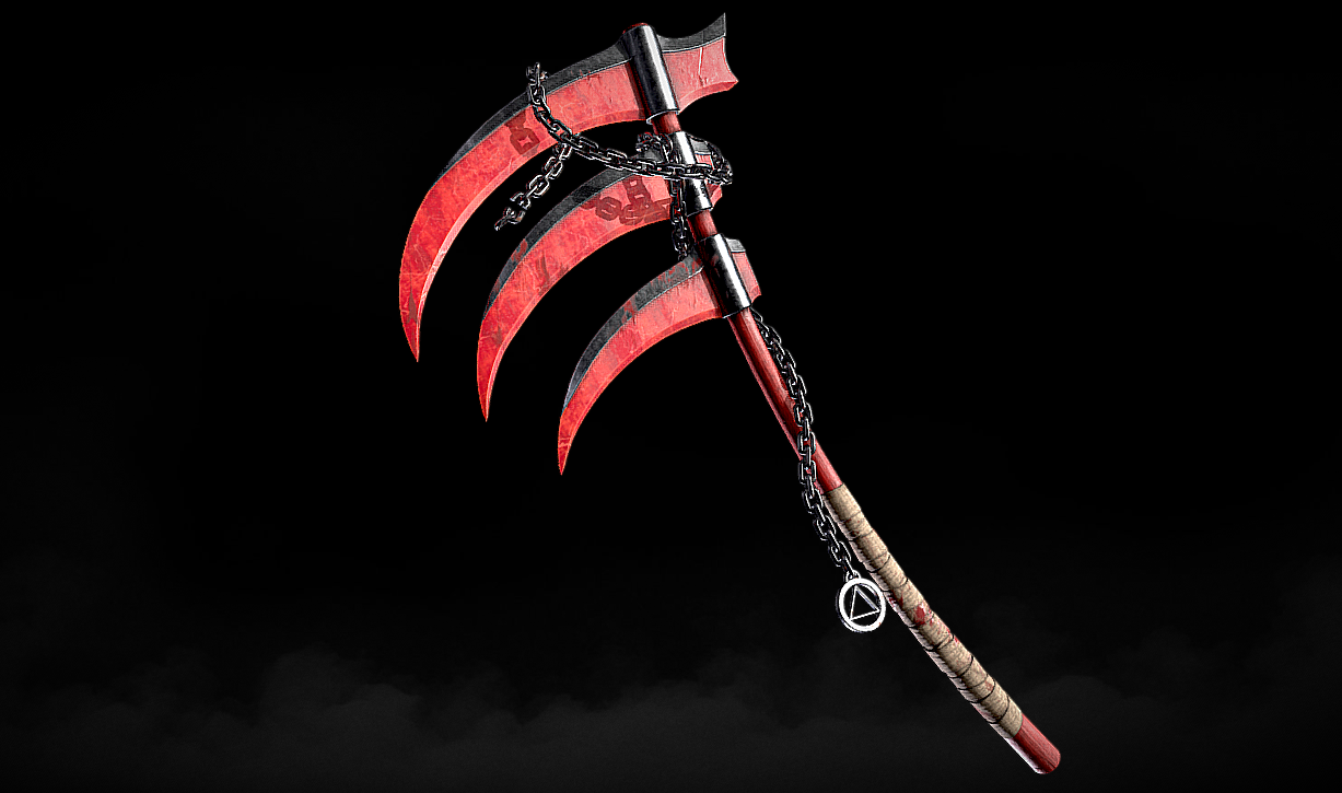 Triple-Bladed Scythe 3d model