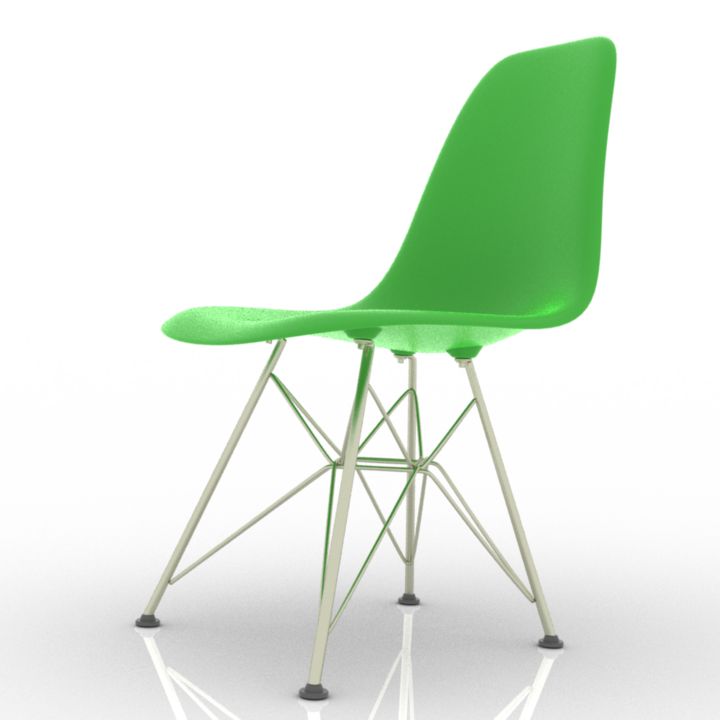 VITRA - Eames Plastic Side Chair DSR 3d model