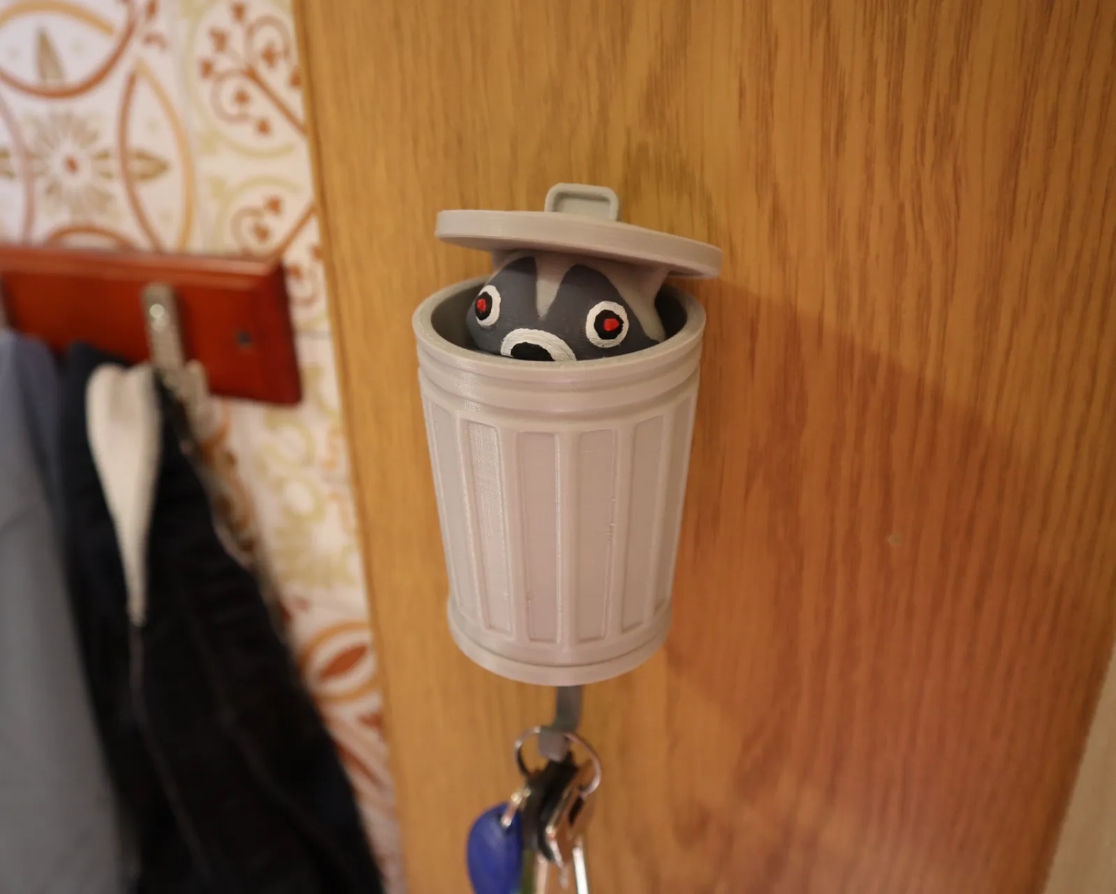 raccoon wall key holder 3d model