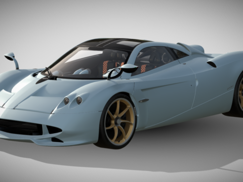 2022 Pagani Huayra Codalunga 3d model