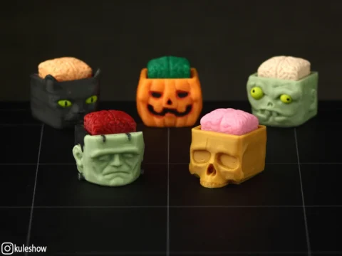 Cube Heads - Halloween set 3d model
