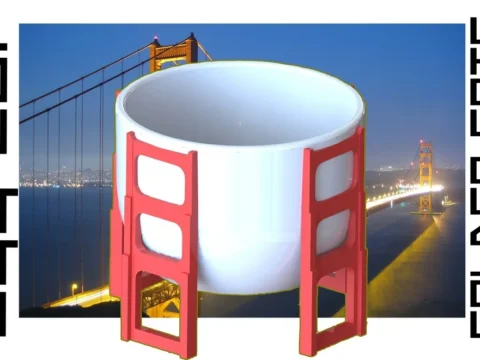 Egg Cup Golden Gate 3d model