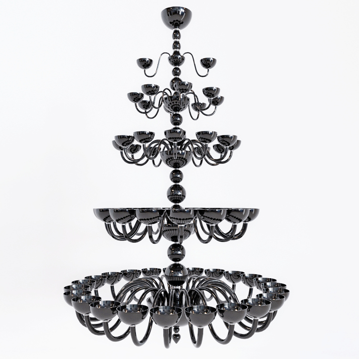 Luster Glass&Glass 2013 C-NEO Chandelier 3d model