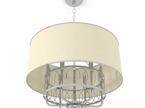 Luster Venn 6 Light Drum Chandelier 3d model