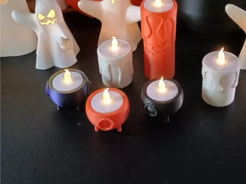 Mini Cauldron tea lights 3d model