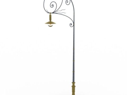 Old Light Post Street Lamp 3d model