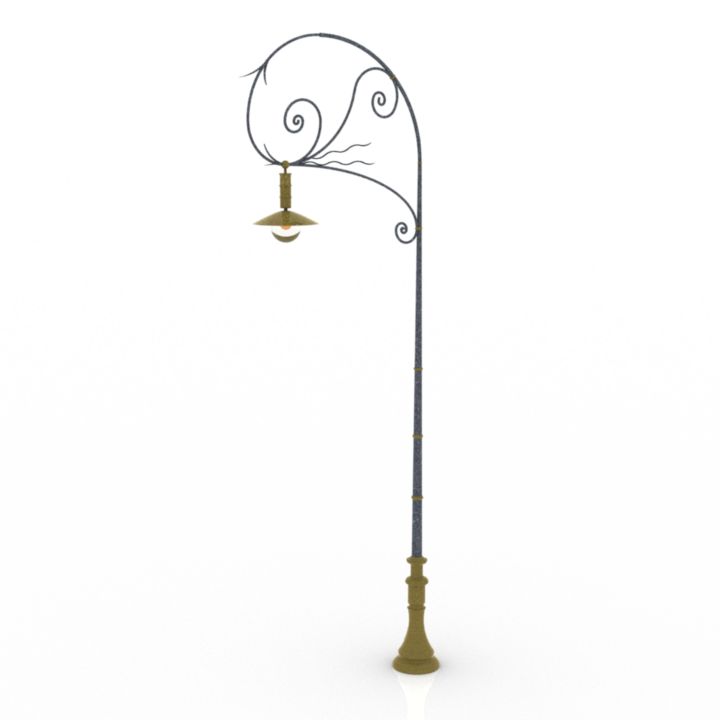 Old Light Post Street Lamp 3d model