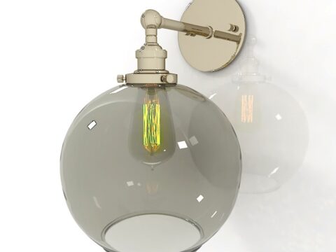 RH FACTORY FILAMENT CLEAR GLASS CAFE SCONCE 3d model