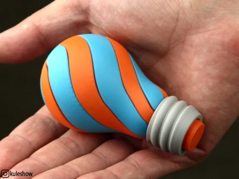 Spiral Light Bulb 3d model