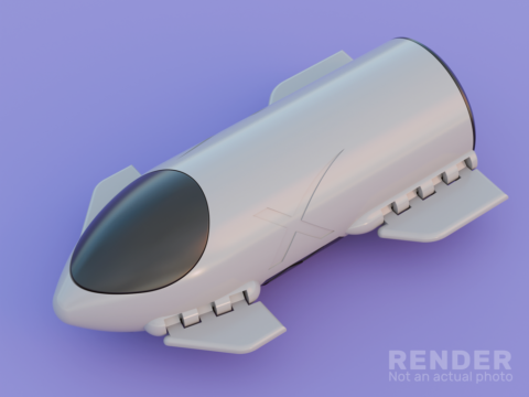 Starship (SpaceX) - Articulated 3d model