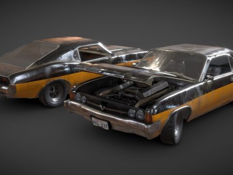 Velocirra Vortex Muscle Car 3d model