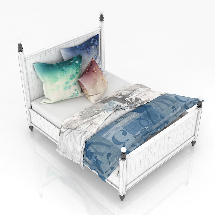 Bed Country 3d model