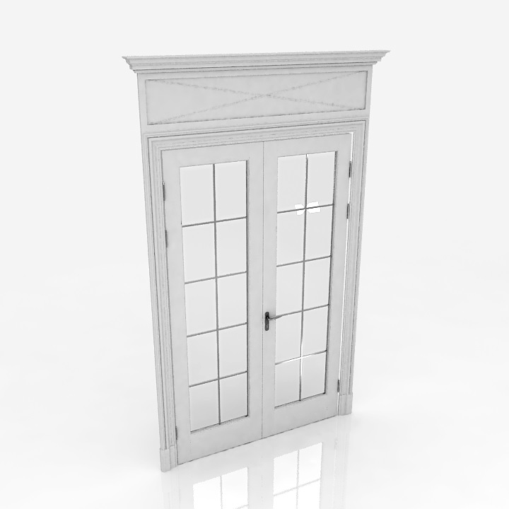Classic Door Glass 3d model