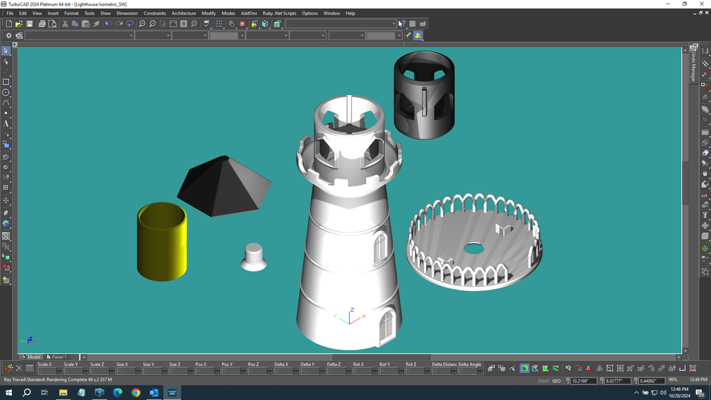 Lighthouse Night Light2 3d model