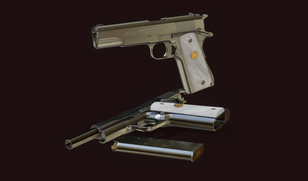 M1911A1 (Pearl) | “Pulp Fiction” collection 3d model