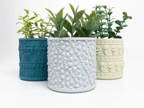 Skull Planters 3d model