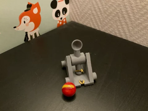 Small Marbleball Catapult Toy2 3d model