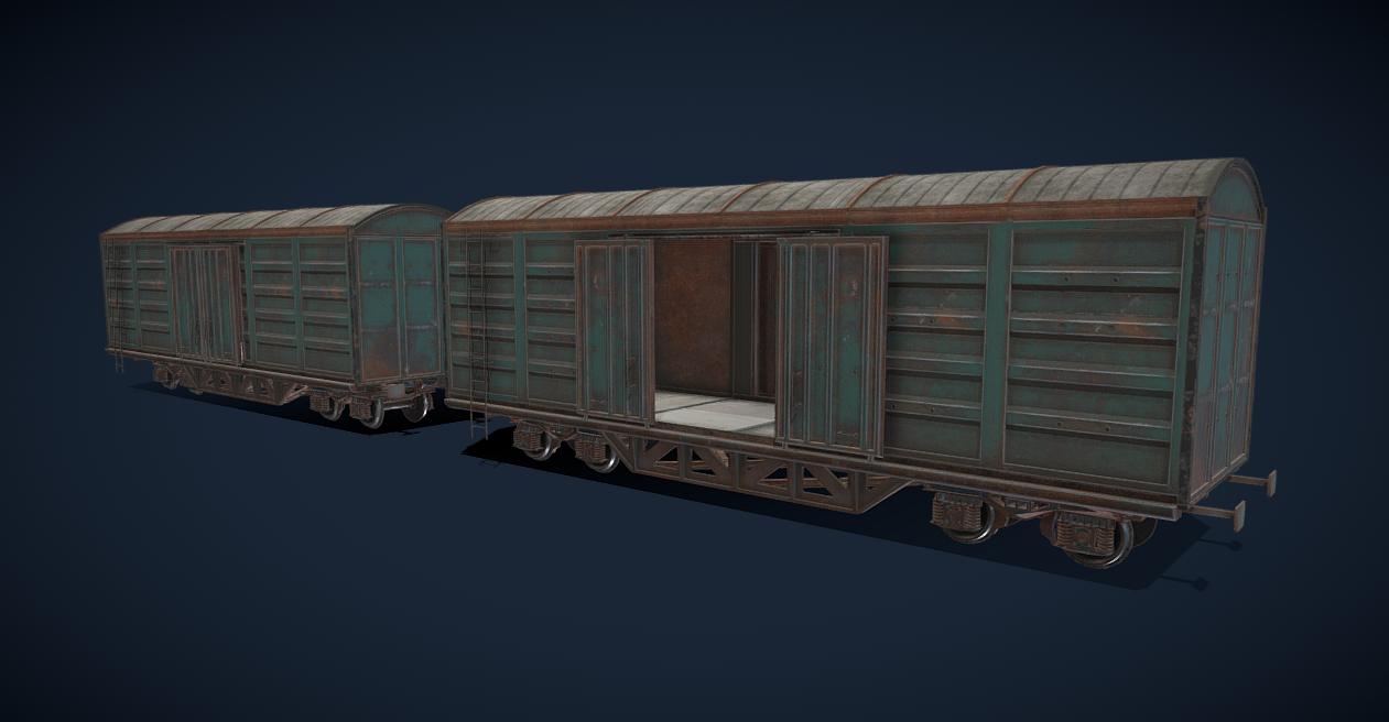 Train Car 56 MB 3d model