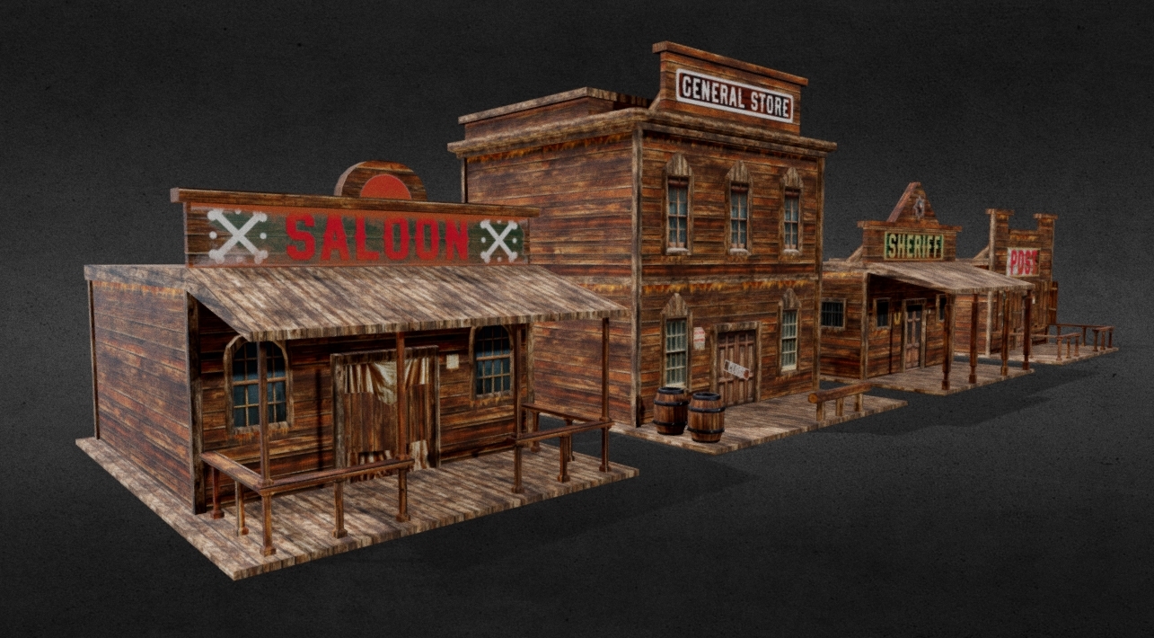 Wild West Environment 3d model