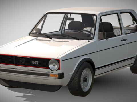 1976 Volkswagen Golf GTI Mk1 3d model
