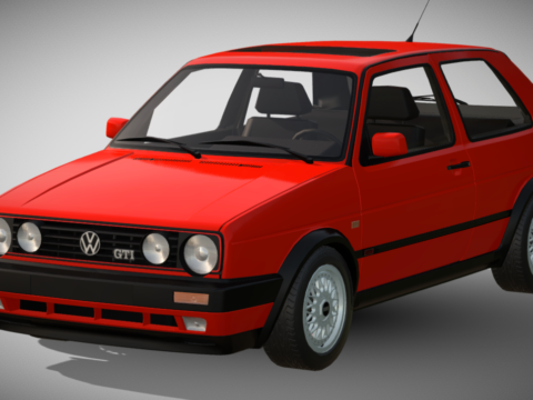 1992 Volkswagen Golf GTI Mk2 3d model